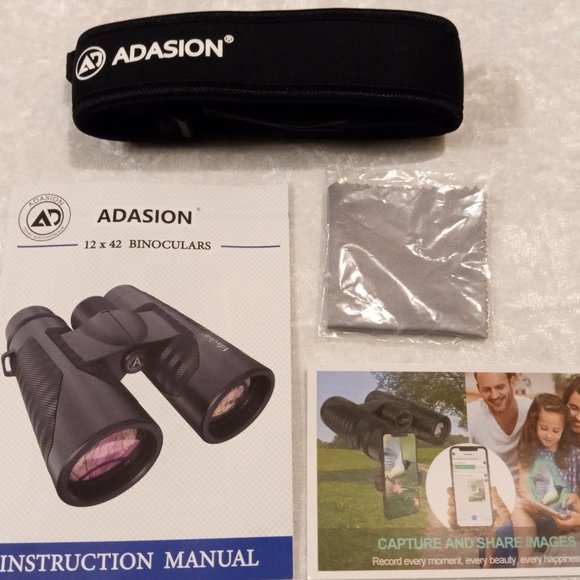 ADASION 12X42 HD POWERFUL BLACK BINOCULARS WATERPROOF LENS & TRIPOD NEW - Picture 5 of 8